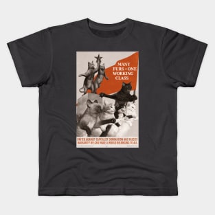 Soviet Cat Poster - Many Furs One Working Class Kids T-Shirt